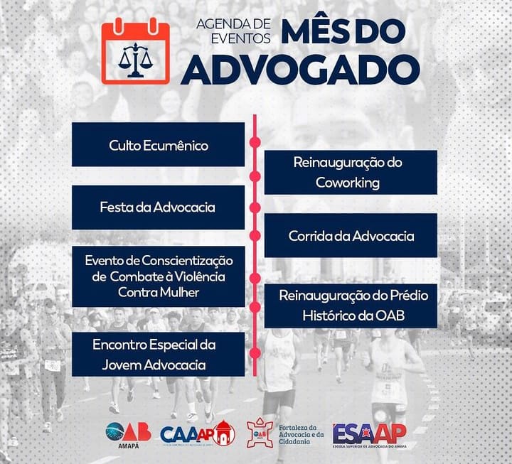 OAB Amapá anuncia programação especial ao mês da advocacia